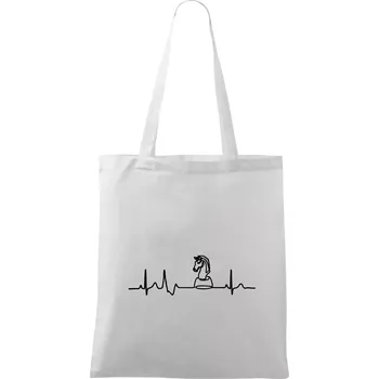 EKG Šachové figurky - Jezdec - Taška bavlněná - 42 x 38 cm ( Bílá )
