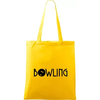 Bowling nápis - Taška bavlněná - 42 x 38 cm ( Žlutá )