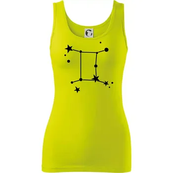 Souhvězdí - Gemini - Blíženci - Dámské tílko - XL ( Limetková )