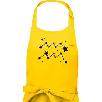 Kuchyňská zástěra Souhvězdí - Aquarius - Vodnář - Pánská zástěra na vaření - Univerzální velikost ( Žlutá )