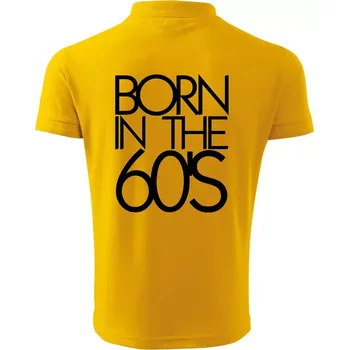 Pánská košile Born In The 60's - Polokošile pánská Pique Polo 203 - 3XL ( Žlutá )