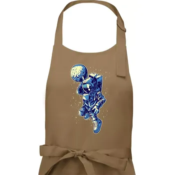 Kuchyňská zástěra Astro basketbalista - Dámská zástěra na vaření - Univerzální velikost ( Cappuccino )