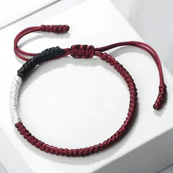 Náramek Barevný pletený náramek s nastavitelnou délkou | módní doplněk, unisex náramek - Barva 7