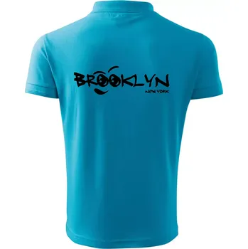 Pánská košile Brooklyn úsměv - Polokošile pánská Pique Polo 203 - 3XL ( Světlý tyrkys )