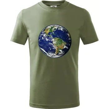 Chlapecké oblečení Planeta Země - Tričko dětské bavlněné - 134 cm/8 let ( Khaki )