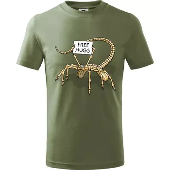 Vetřelec - free hugs (Hana-creative) - Tričko dětské bavlněné - 104-110cm / 3-4 roky ( Khaki )