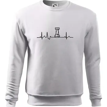 Pánská mikina EKG Šachové figurky - Věž - Mikina Essential pánská - 2XL ( Bílá )