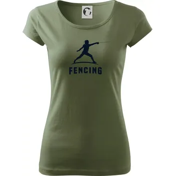 Dámské tričko Fencing (šerm) - postava - Dámské triko Pure - XS ( Khaki )