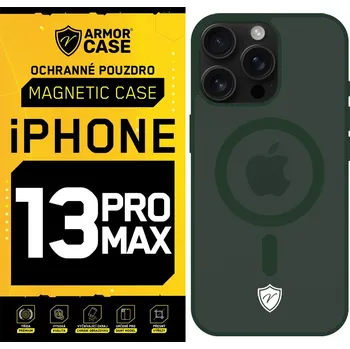 Pouzdro na mobilní telefon ArmorCase Ochranné zadní pouzdro Magnetic Case pro iPhone 13 PRO MAX Barva: Zelená