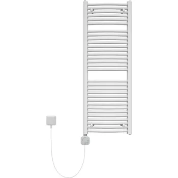 Radiátor Korado Těleso koupelnové trubkové elektrické Koralux Rondo Max KRMH 1500/450, výkon 600 W, topné těleso s integrovaným regulátorem, barva bílá