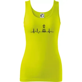 Dámské tričko EKG Šachové figurky - dáma - Dámské tílko - 2XL ( Limetková )
