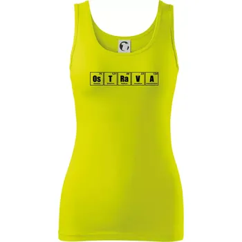 Dámské tričko Periodická tabulka Ostrava - Dámské tílko - 2XL ( Limetková )