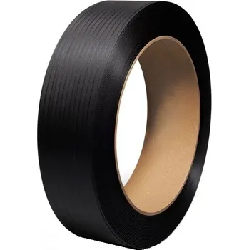 Lepicí páska PP vázací páska 15x0,8 mm/návin 1600 m/dutinka 406 mm/černá