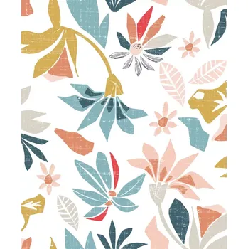 Tapeta Vliesová tapeta na zeď MA947467, Flora Bílá;Červená;Modrá