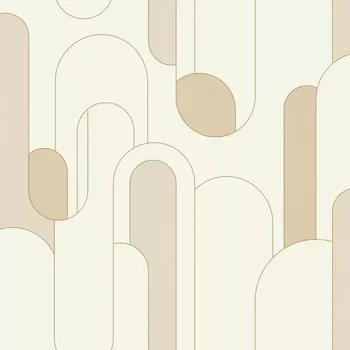 Tapeta Vliesová tapeta na zeď Caselio 102871020, grafická bílá, béžová Béžová;Bílá