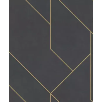 Tapeta Vliesová tapeta Rasch 427431, kolekce Brick Lane Černá;Zlatá