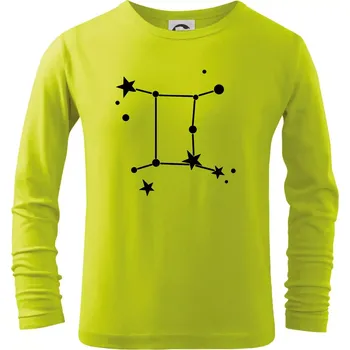 Souhvězdí - Gemini - Blíženci - Triko dětské Long Sleeve - 146 cm/10 let ( Limetková )