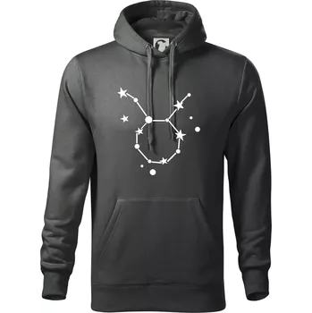 Pánská mikina Souhvězdí - Taurus - Býk - Mikina pánská Cape s kapucí - 3XL ( Tmavá břidlice (šedá se zeleným nádechem) )