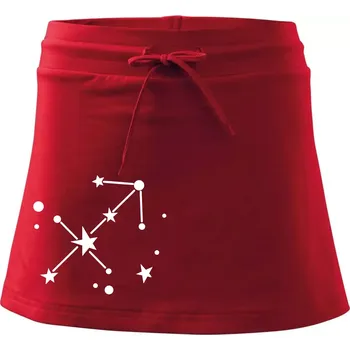 Dámská sukně Souhvězdí - Sagittarius - Střelec - Sportovní sukně - two in one - L ( Červená )