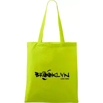 Brooklyn úsměv - Taška bavlněná - 42 x 38 cm ( Limetková )