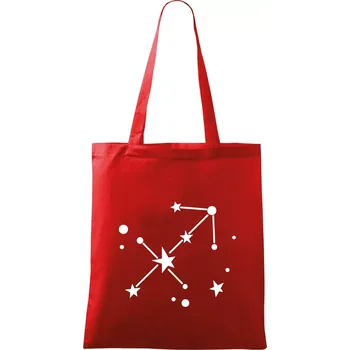 Souhvězdí - Sagittarius - Střelec - Taška bavlněná - 42 x 38 cm ( Červená )