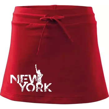 Dámská sukně New York retro - Sportovní sukně - two in one - M ( Červená )