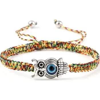 Náramek Náramek pro štěstí s motivem sovy | náramek, ochranný náramek - smíšená barva