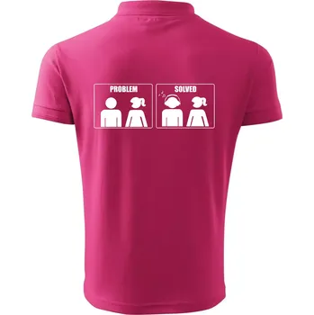 Pánská košile Problém - Music - Polokošile pánská Pique Polo 203 - M ( Purpurová )