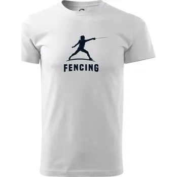 Fencing (šerm) - postava - Triko extra velké (5-8XL) - 7XL ( Bílá )