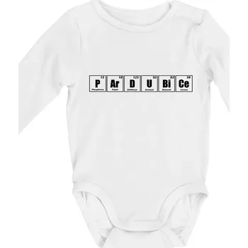 Periodická tabulka Pardubice - Body kojenecké s dlouhým rukávem - Dlouhý r. 3-6 měs ( Bílá )