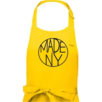 Kuchyňská zástěra Made in NY - Pánská zástěra na vaření - Univerzální velikost ( Žlutá )