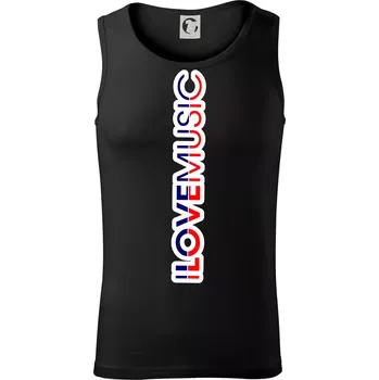 Pánské termoprádlo I love music na výšku - Tílko pánské Core - M ( Černá )