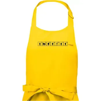 Kuchyňská zástěra Periodická tabulka Chomutov - Pánská zástěra na vaření - Univerzální velikost ( Žlutá )