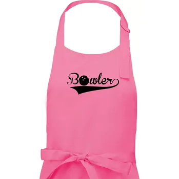 Kuchyňská zástěra Bowler - Pánská zástěra na vaření - Univerzální velikost ( Růžová )