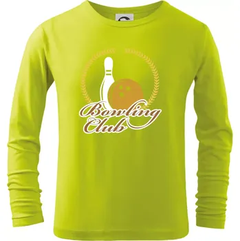 Chlapecké oblečení Bowling cup věnec - Triko dětské Long Sleeve - 134 cm/8 let ( Limetková )