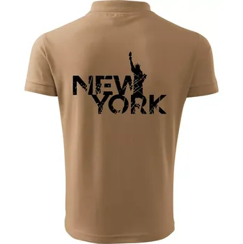 Pánská košile New York retro - Polokošile pánská Pique Polo 203 - 5XL ( Písková )