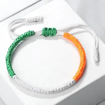 Náramek Barevný pletený náramek s nastavitelnou délkou | módní doplněk, unisex náramek - Barva 11