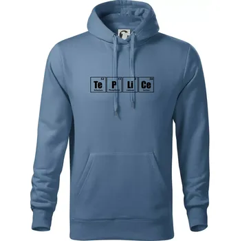 Pánská mikina Periodická tabulka Teplice - Mikina pánská Cape s kapucí - 3XL ( Denim )