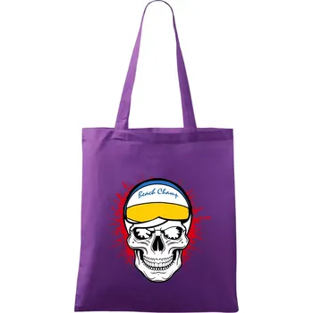 Beach volejbal lebka - Taška bavlněná - 42 x 38 cm ( Fialová )