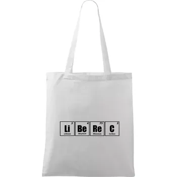 Nákupní taška Periodická tabulka Liberec - Taška bavlněná - 42 x 38 cm ( Bílá )