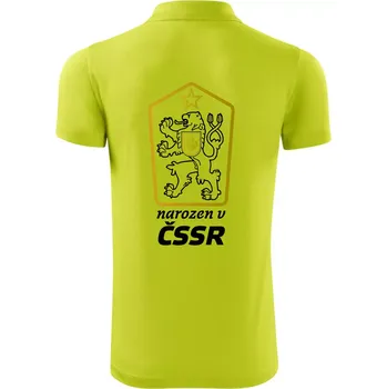 Pánská košile Narozen v ČSSR - Polokošile Victory sportovní (dresovina) - M ( Limetková )