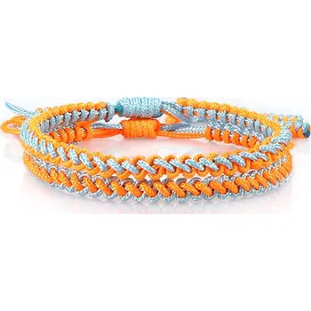 Náramek 2 ks Přátelský pletený párový náramek | párové náramky, šňůrkové náramky - Styl 6