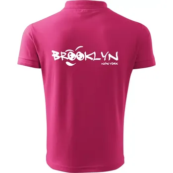 Pánská košile Brooklyn úsměv - Polokošile pánská Pique Polo 203 - 5XL ( Purpurová )