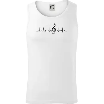 Moje srdce bije pro hudbu - Tílko pánské Core - XL ( Bílá )