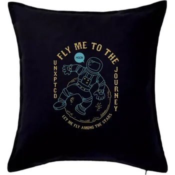 Polštář Astro Ffy my to the moon - Polštář 50x50 - 50x50 - Pouze potah ( Černá )