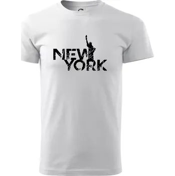 Pánské tričko New York retro - Triko extra velké (5-8XL) - 6XL ( Bílá )