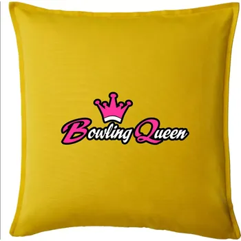 Polštář Bowling queen - Polštář 50x50 - 50x50 - Pouze potah ( Žlutá )