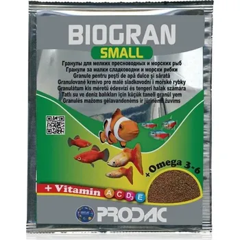 Krmivo pro rybičky PRODAC Biogran Small 15g (sáček)