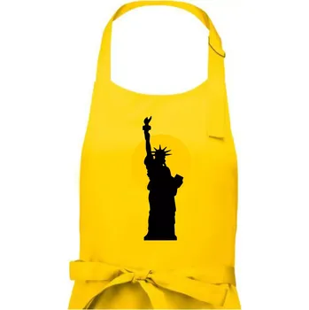 Kuchyňská zástěra Socha svobody slunce - Dámská zástěra na vaření - Univerzální velikost ( Žlutá )