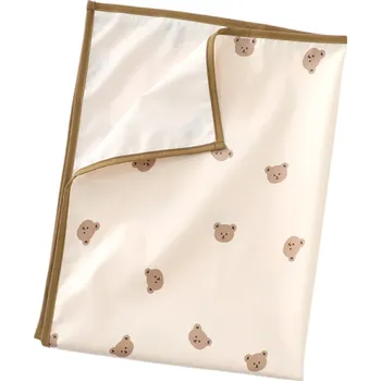 Přebalování Voděodolná přebalovací podložka pro děti Skládací přenosná podložka se vzorem medvědů Cestovní přebalovací pomůcka Miminko